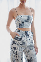 Cargo Pants & Crop Top Set