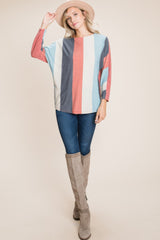 Striped Dolman Sleeves Top