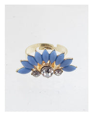 Faux stone adjustable ring