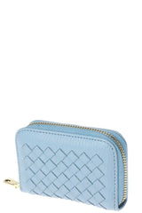 Stylish Zip Around Multi Slots Braided Card Case