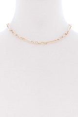 Metal Single Chain Short Necklace