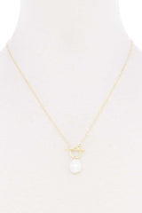 Pearl Toggle Clasp Necklace