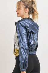 Metallic Colorblock Jacket