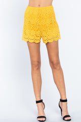 Crochet Lace Woven Short