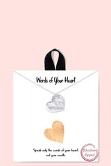 18k Gold Rhodium Dipped Words Of Your Heart Necklace