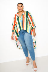 Striped Hi Low Shirt