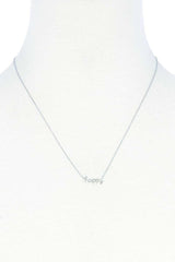 Happy Message Dainty Metal Necklace