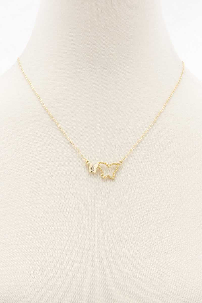 Double Butterfly Necklace