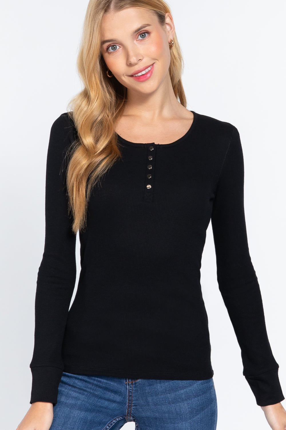 Long Slv Scoop Neck Thermal Top