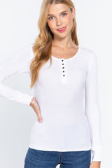 Long Slv Scoop Neck Thermal Top