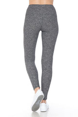 Yoga Style Banded Lined Multi Printed Knit Legging With High Waist