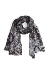 Fashion Feather Print Skinny Scarf