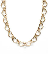 Metal Heart Link Chain Necklace