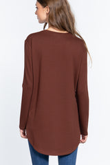 Long Slv Side Slit French Terry Tunic