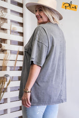 Mineral Washed Cotton Jersey Boxy Tunic