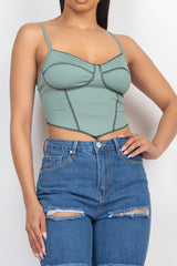 Bustier Sleeveless Ribbed Top