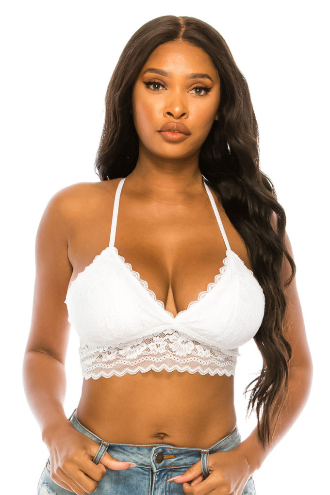 Non Removable Straps Lace Bralette