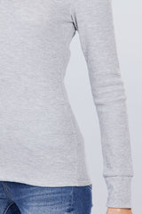 Long Slv V-neck Thermal Top