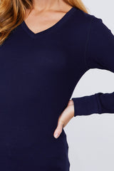 Long Slv V-neck Thermal Top