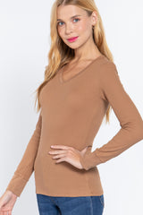 Long Slv V-neck Thermal Top