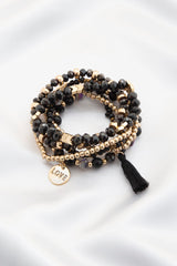 Love Coin Tassel Beaded Bracelet