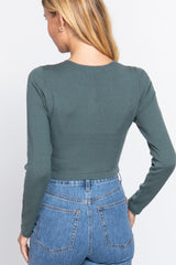 Long Slv Round Neck Viscose Sweater