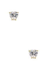 Heart 8mm Crystal Stud Earring