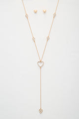 Heart Y Shape Metal Necklace