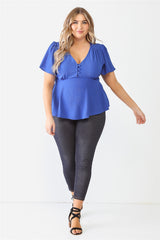 Plus Tie Detail Flare Top