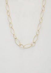 Oval Link Metal Necklace