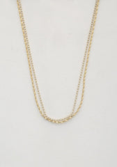 Rope Crystal Link Choker Necklace