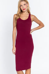 Racerback Sleeveless Midi Dress