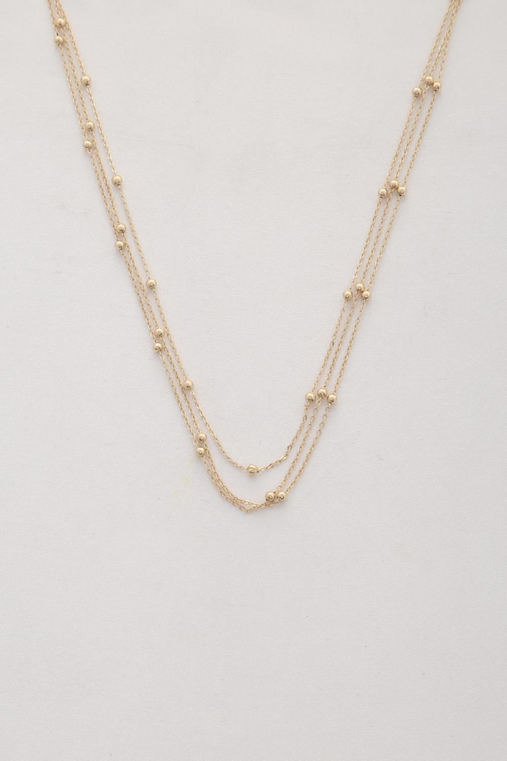 Ball Bead Chain Layered Necklace