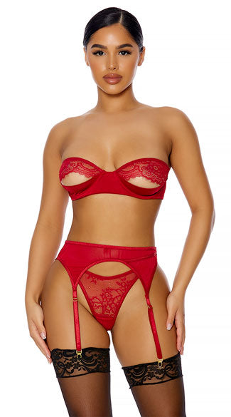 Sneak A Peek Open Cup Bra Set – HIHABIBI