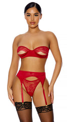 Sneak A Peek Open Cup Bra Set